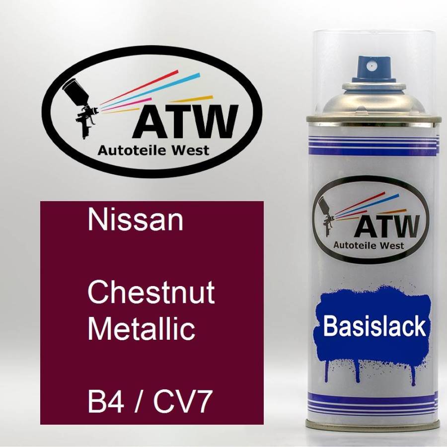 Nissan, Chestnut Metallic, B4 / CV7: 400ml Sprühdose, von ATW Autoteile West.